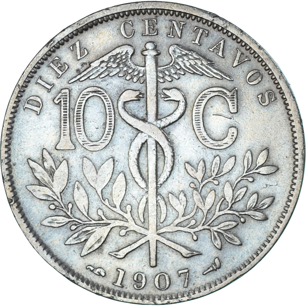 Coin, Bolivia, 10 Centavos, 1907