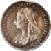 Coin, Great Britain, Victoria, 3 Pence, 1900, VF(20-25), Silver, KM:777