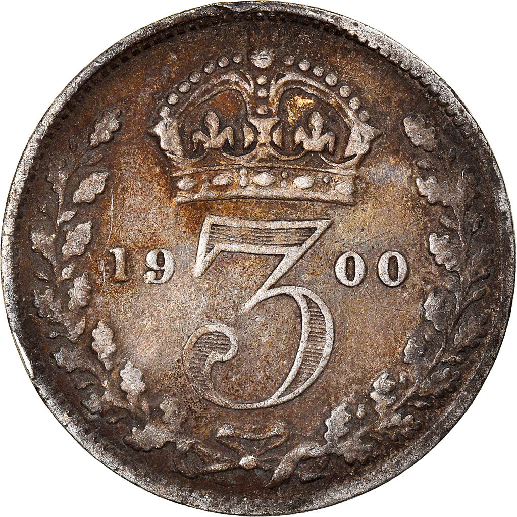 Coin, Great Britain, Victoria, 3 Pence, 1900, VF(20-25), Silver, KM:777