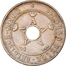 Coin, Belgian Congo, 10 Centimes, 1911, Heaton, EF(40-45), Copper-nickel, KM:18