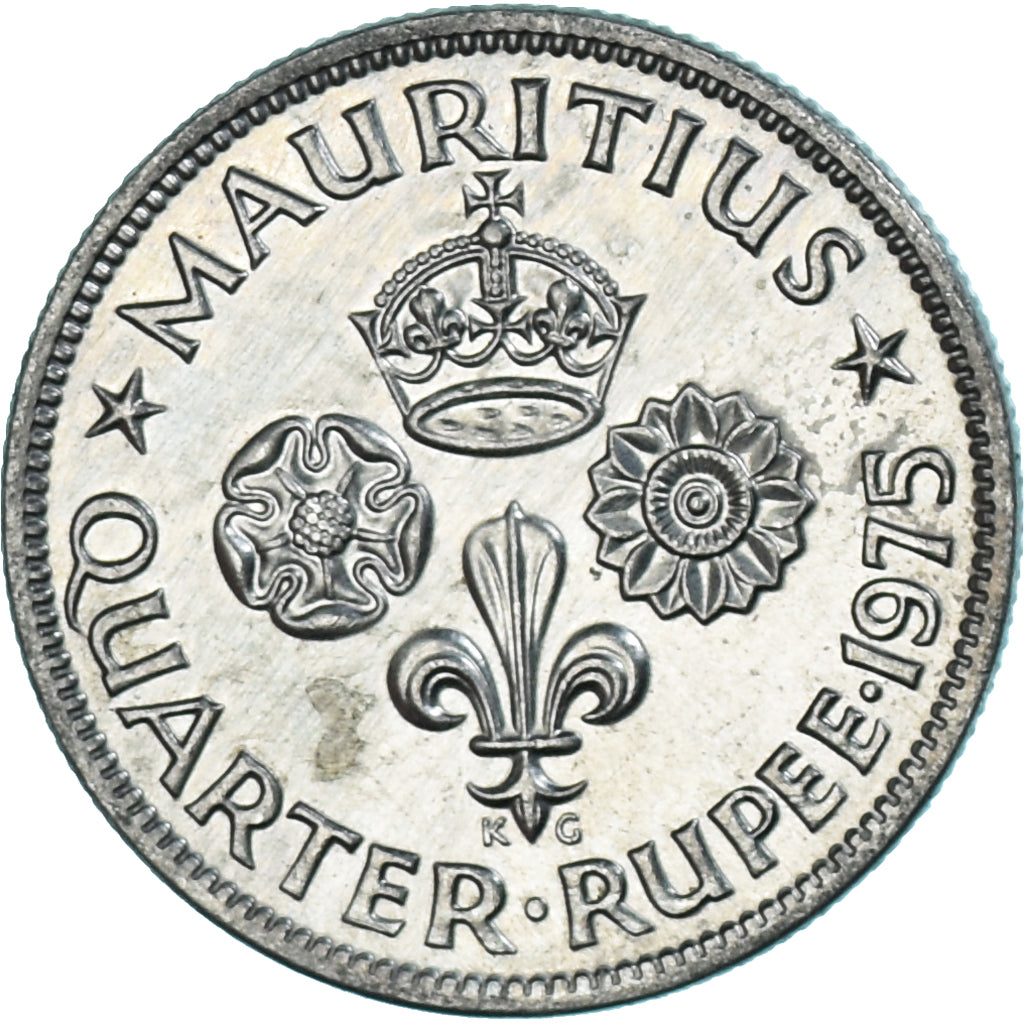 Moneda, Mauricio, 1/4 Rupee, 1975