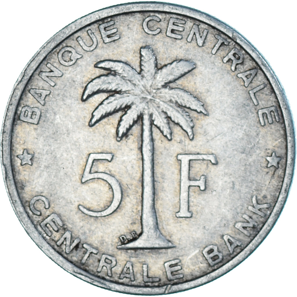 Coin, Belgian Congo, 5 Francs, 1956