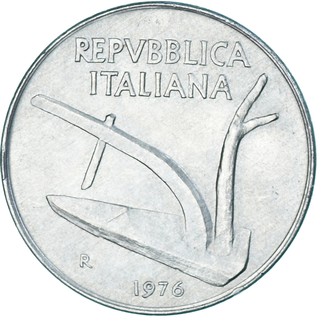 Münze, Italien, 10 Lire, 1976