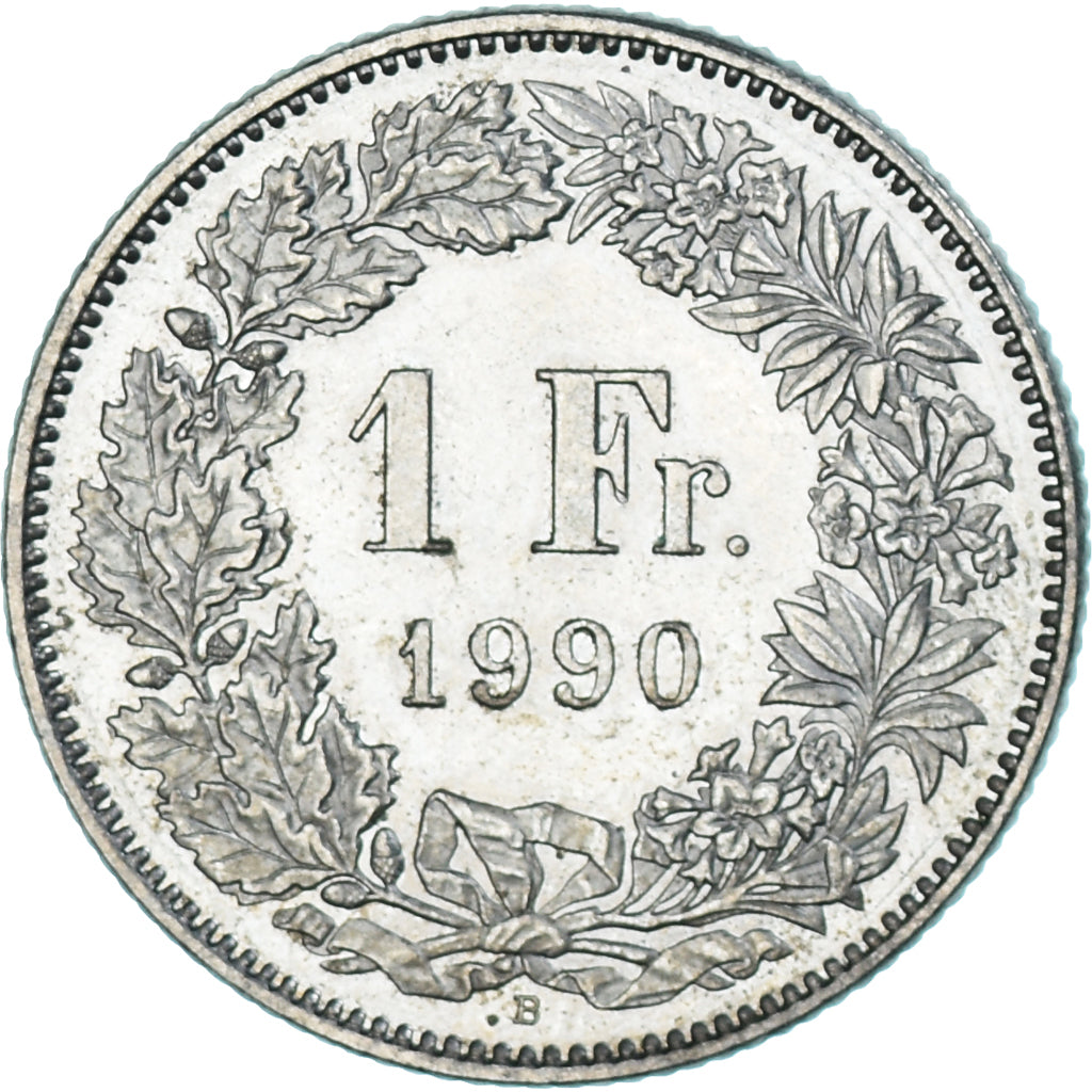 Moneda, Suiza, Franc, 1990