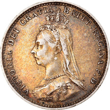 Munten, Groot Bretagne, Victoria, 3 Pence, 1887, FR, Zilver, KM:758