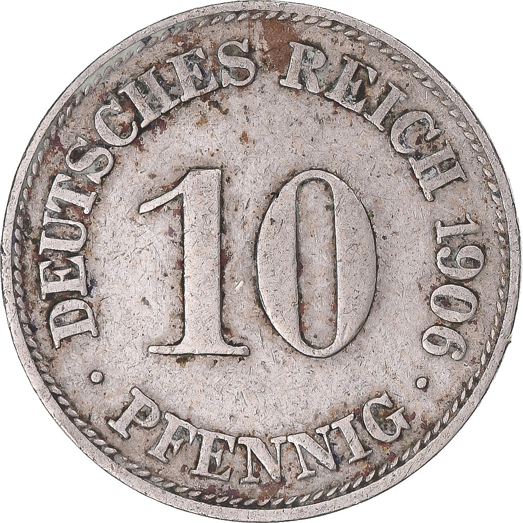 Coin, Germany, 10 Pfennig, 1906