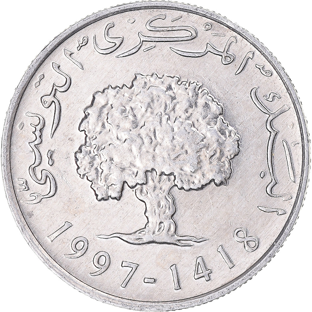 Moneta, Tunisia, 5 Millim, 1997