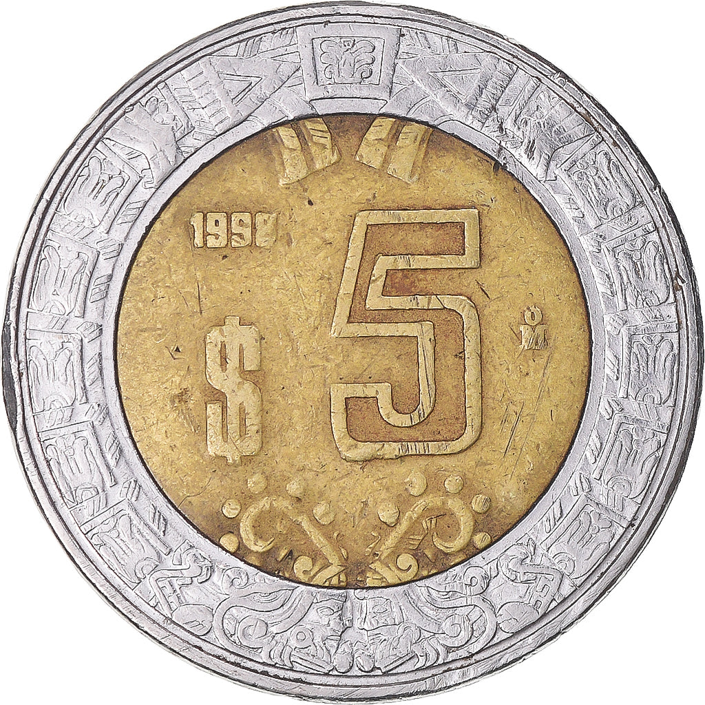 Coin, Mexico, 5 Pesos, 1998
