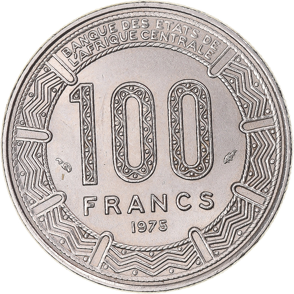 Moeda, Gabão, 100 Francs, 1975