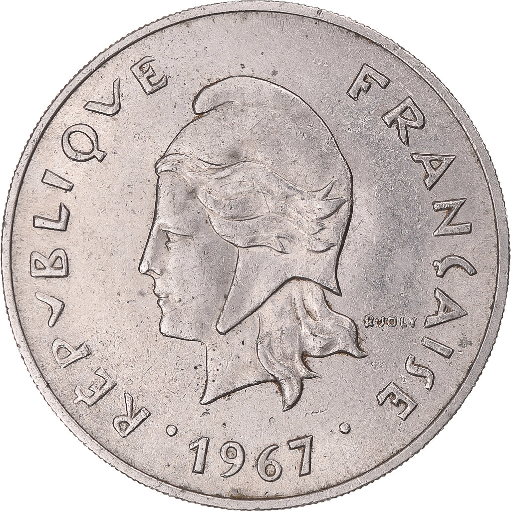 Moeda, Polinésia Francesa, 50 Francs, 1967