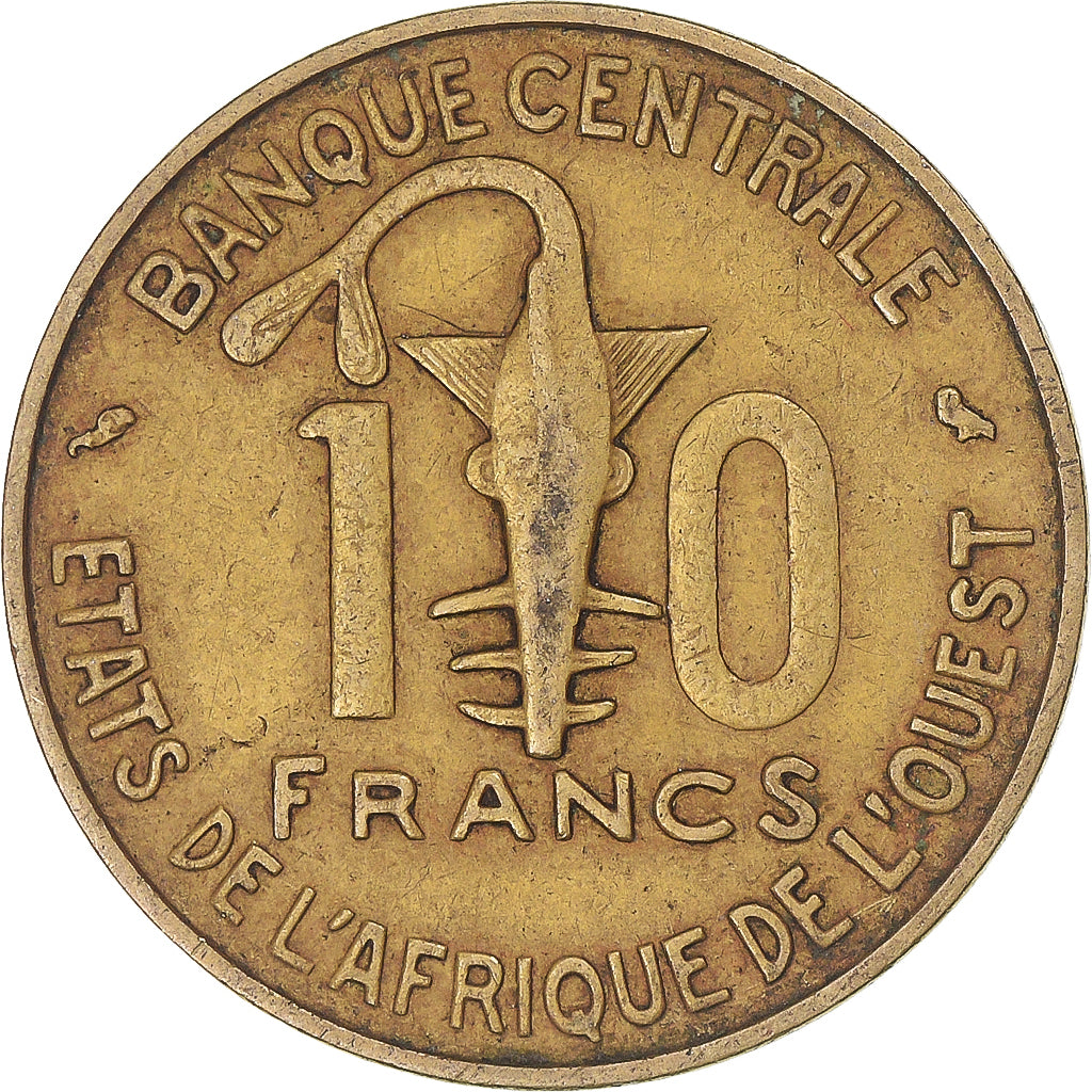 Moneta, Kraje Afryki Zachodniej, 10 Francs, 1966