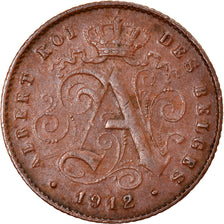 Moneta, Belgio, Albert I, Centime, 1912, MB, Rame, KM:76