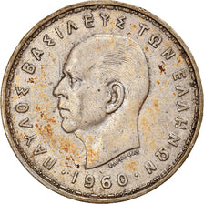 Coin, Greece, Paul I, 20 Drachmai, 1960, EF(40-45), Silver, KM:73