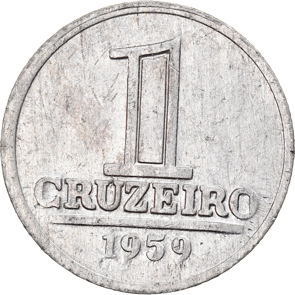 Moneta, Brasile, Cruzeiro, 1959, Rio de Janeiro, BB+, Alluminio, KM:570
