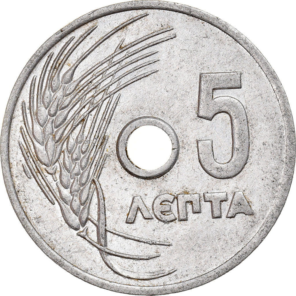 Coin, Greece, Paul I, 5 Lepta, 1954, AU(55-58), Aluminum, KM:77
