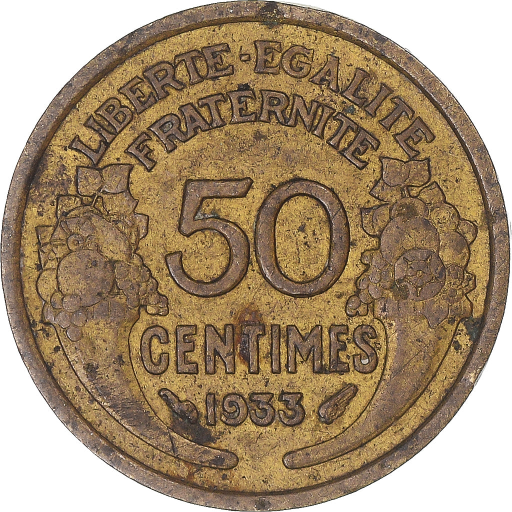 Moneda, Francia, 50 Centimes, 1933