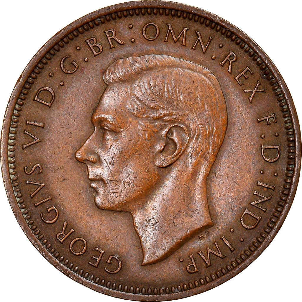 Moneta, Gran Bretagna, George VI, 1/2 Penny, 1937, BB+, Bronzo, KM:844