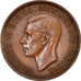 Moneta, Gran Bretagna, George VI, 1/2 Penny, 1937, BB+, Bronzo, KM:844