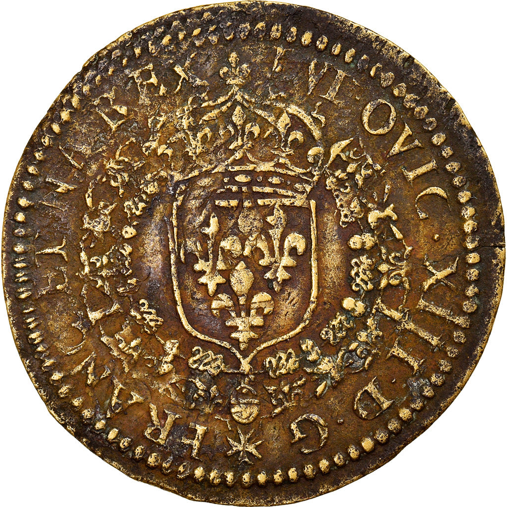 France, Token, Louis XIII Le Juste, Nuremberg, VF(30-35), Brass