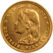 NETHERLANDS, 10 Gulden, 1897, Utrecht, KM #118, MS(60-62), Gold, 22.5, 6.73
