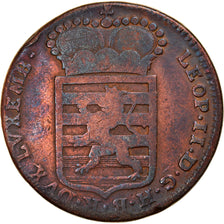 Moneta, Lussemburgo, Leopold II, 1 Sol, 1790, Günzburg, B+, Rame, KM:15