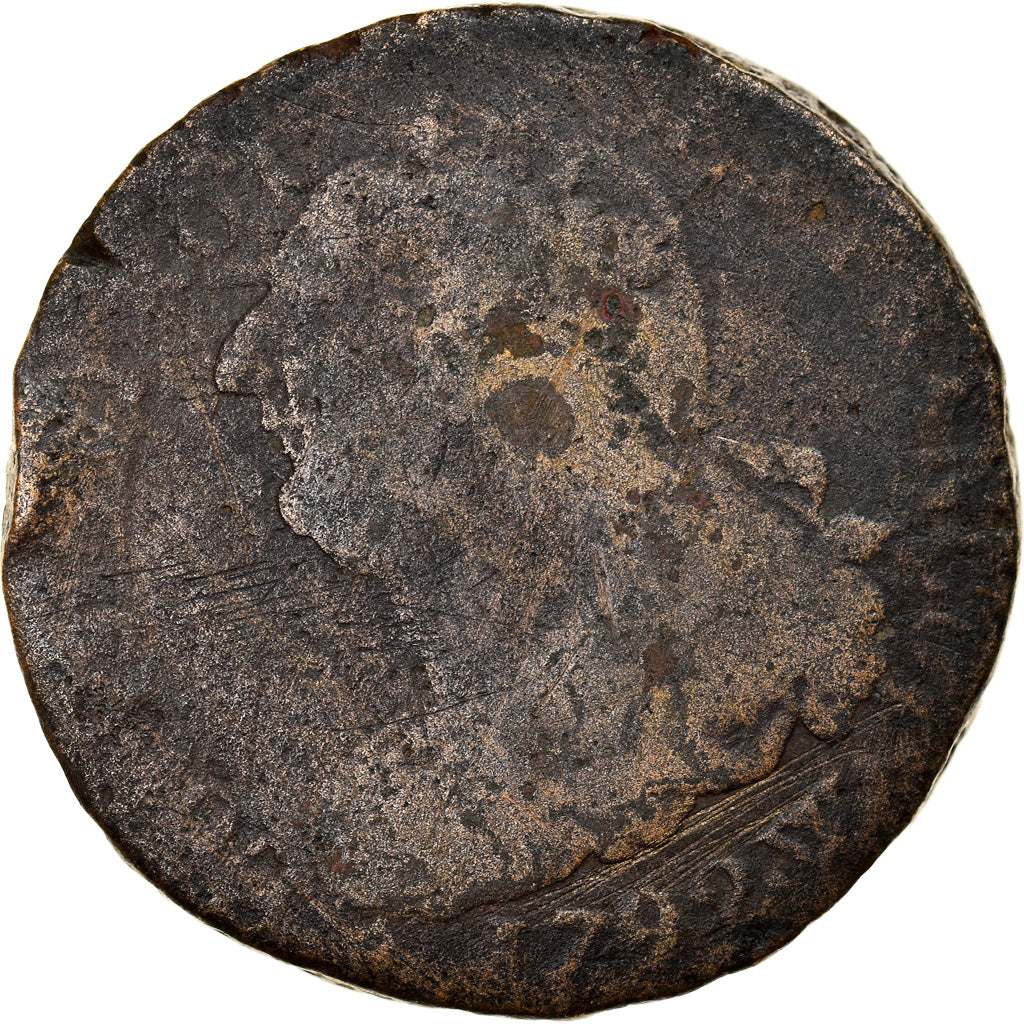 Coin, France, Louis XVI, 2 sols françois, 2 Sols, 1792, Lille, F(12-15)