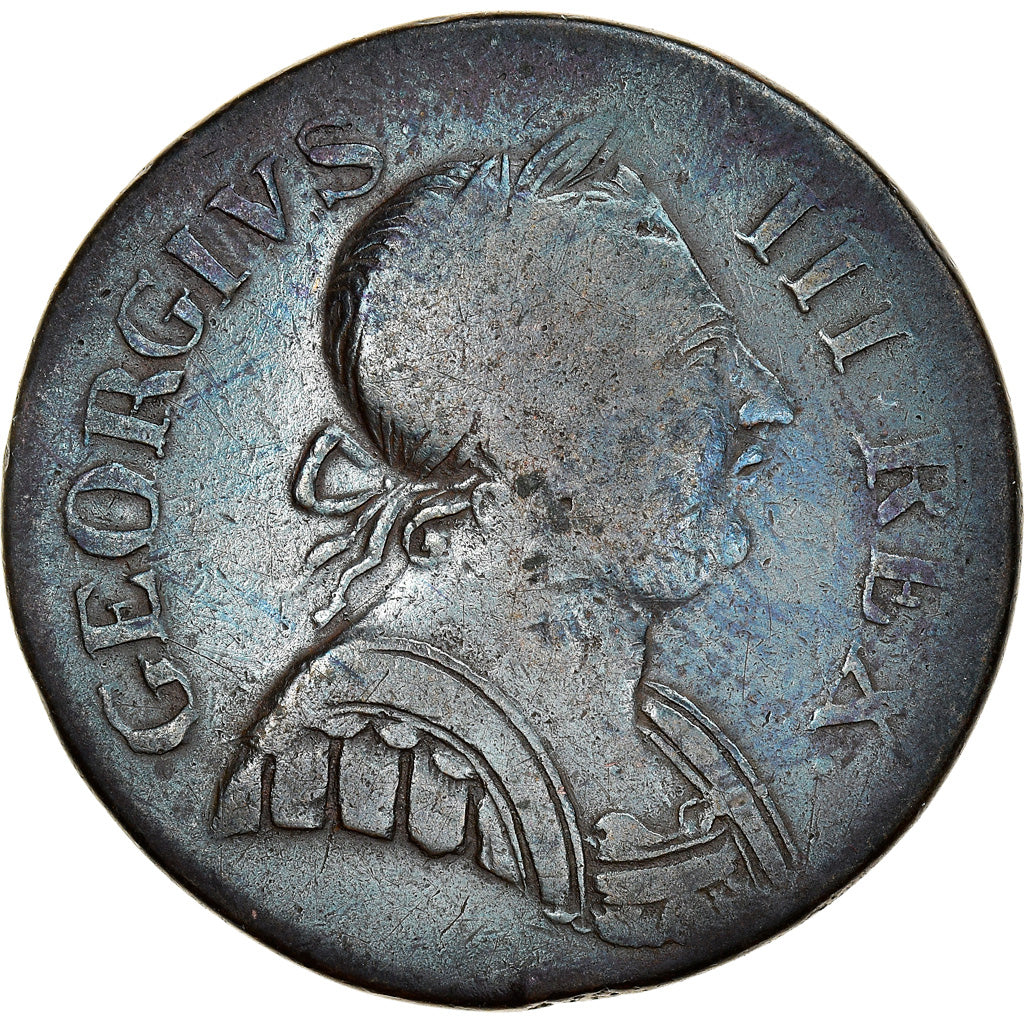 Monnaie, Grande-Bretagne, George III, 1/2 Penny, 1775, B+, Cuivre, KM:601