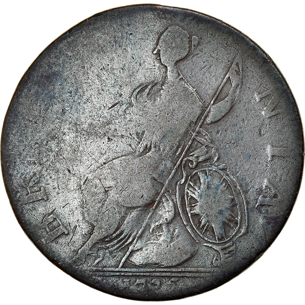 Monnaie, Grande-Bretagne, George III, 1/2 Penny, 1775, B+, Cuivre, KM:601