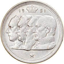 Coin, Belgium, 100 Francs, 100 Frank, 1951, EF(40-45), Silver, KM:139.1