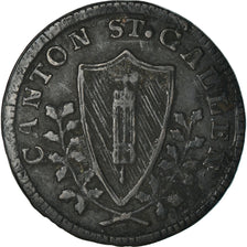 Coin, SWISS CANTONS, SAINT GALL, 1/2 Batzen, 1814, VF(20-25), Billon, KM:103
