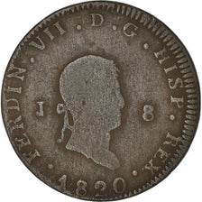 Coin, Spain, Ferdinand VII, 8 Maravedis, 1820, Jubia, F(12-15), Copper, KM:491