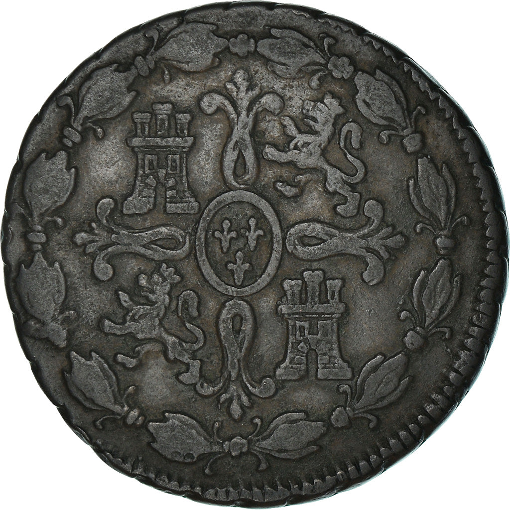 Moneda, España, Charles IV, 8 Maravedis, 1794, Segovia, BC, Cobre, KM:428