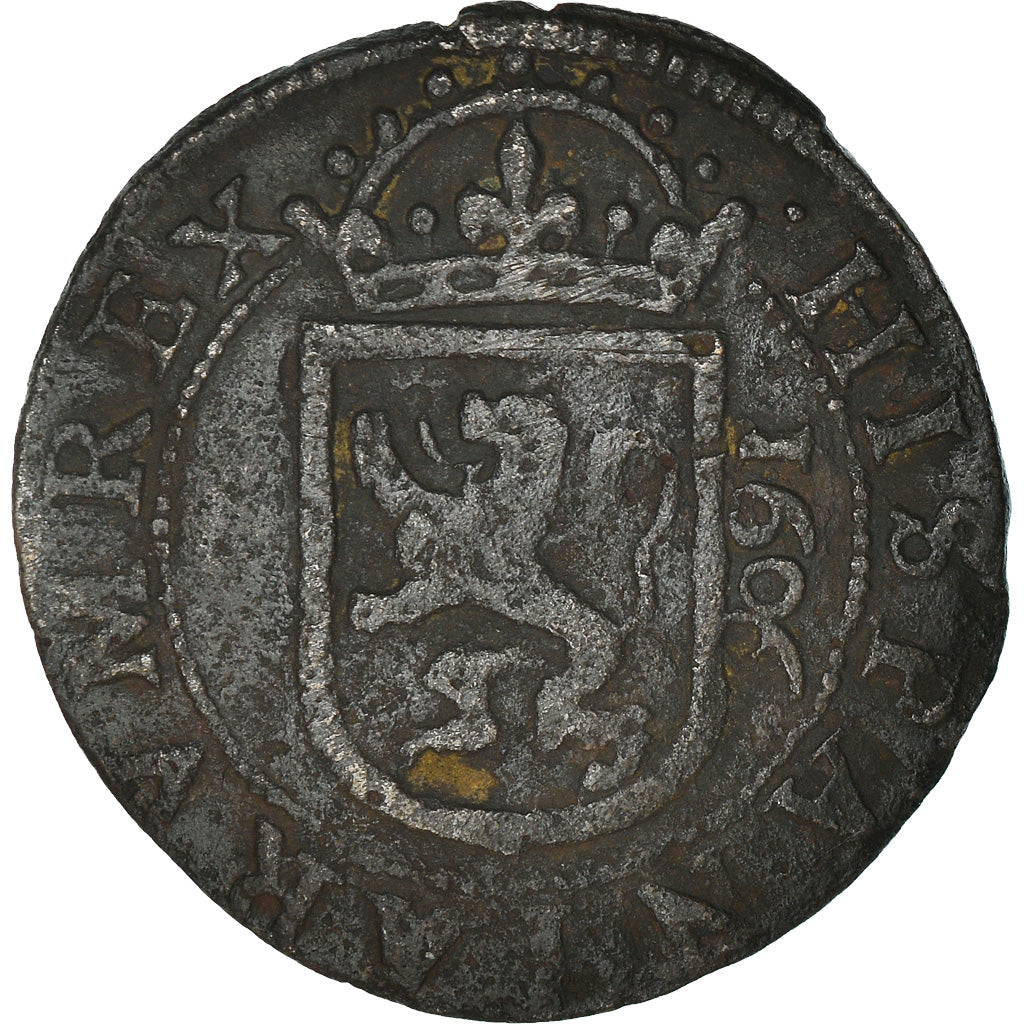 Coin, Spain, Philip III, 8 Maravedis, 1606, Segovia, VF(20-25), Copper, KM:16