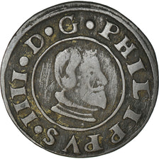 Monnaie, Espagne, Philippe IV, 16 Maravedis, 1664, Cuenca, TB, Cuivre, KM:172.3