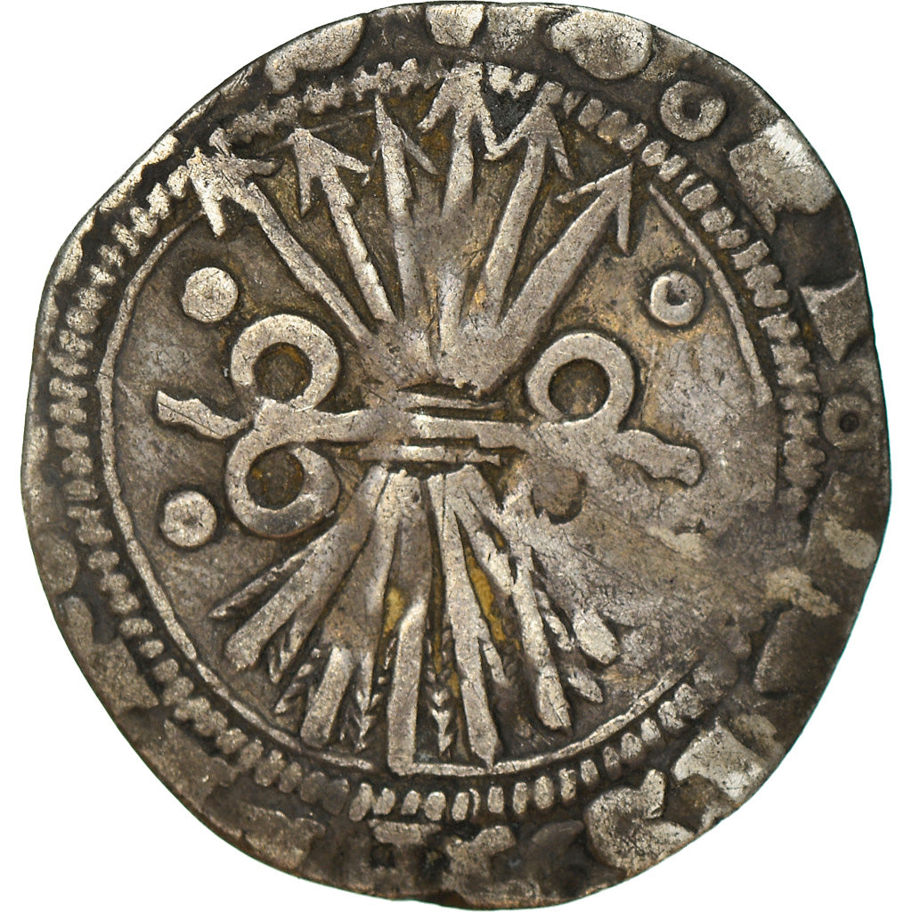 Coin, Spain, Ferdinand & Isabella, 1/2 Réal, Seville, VF(20-25), Silver