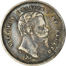 Coin, ITALIAN STATES, EMILIA, Vittorio Emanuele II, 50 Centesimi, 1860