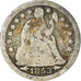 Coin, United States, Seated Liberty Dime, Dime, 1853, U.S. Mint, Philadelphia