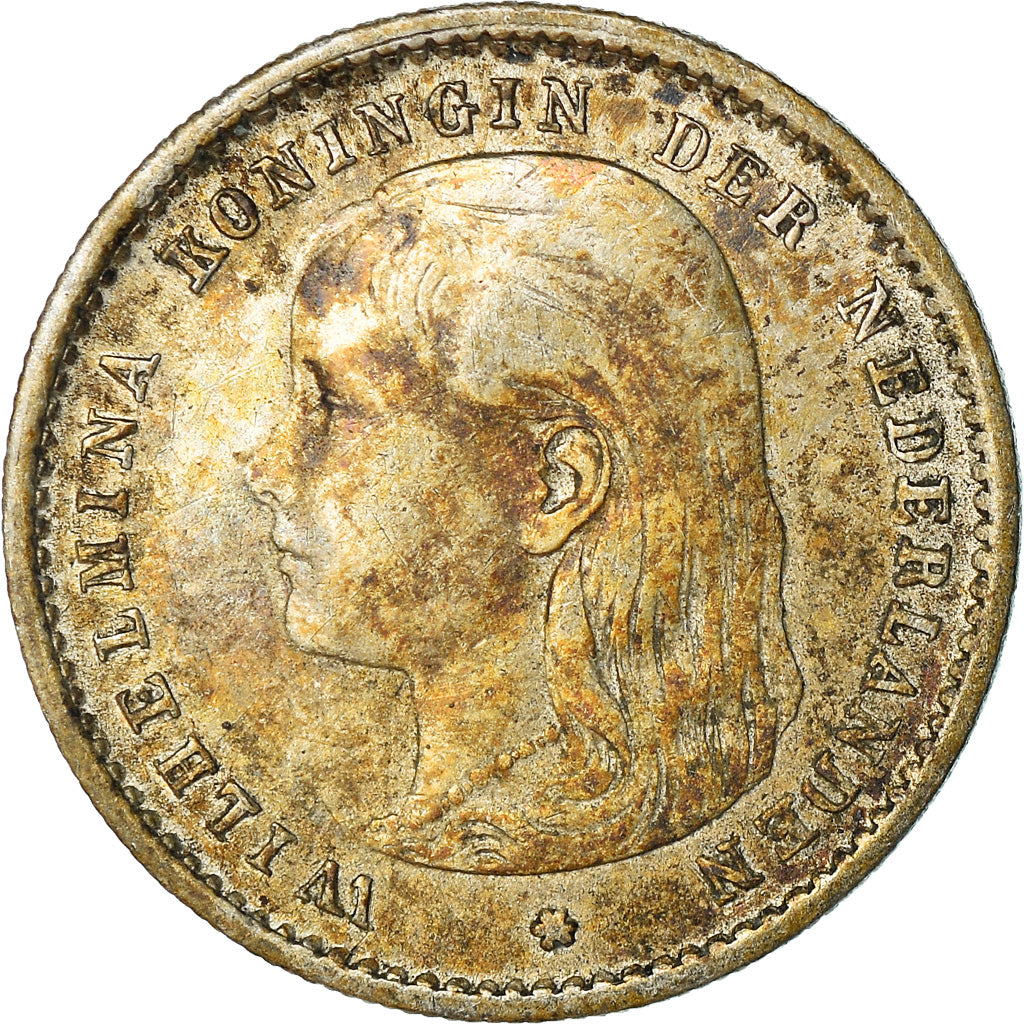 Coin, Netherlands, Wilhelmina I, 10 Cents, 1893, VF(20-25), Silver, KM:116