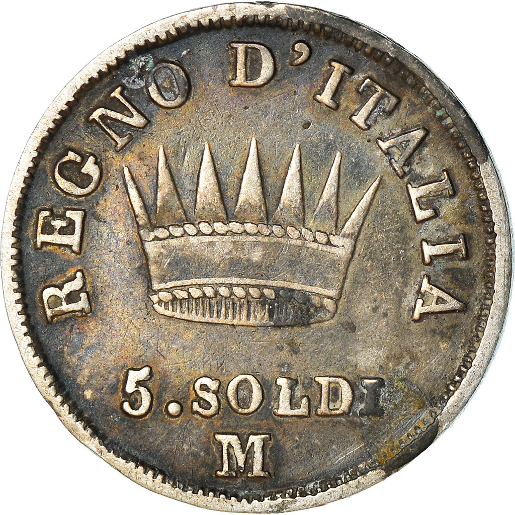 Coin, ITALIAN STATES, KINGDOM OF NAPOLEON, Napoleon I, 5 Soldi, 1813, Milan