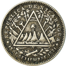 Monnaie, Nicaragua, 10 Centavos, 1887, Heaton, Birmingham, SUP, Argent, KM:6