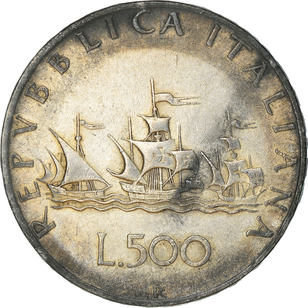 Coin, Italy, 500 Lire, 1958, Rome, EF(40-45), Silver, KM:98