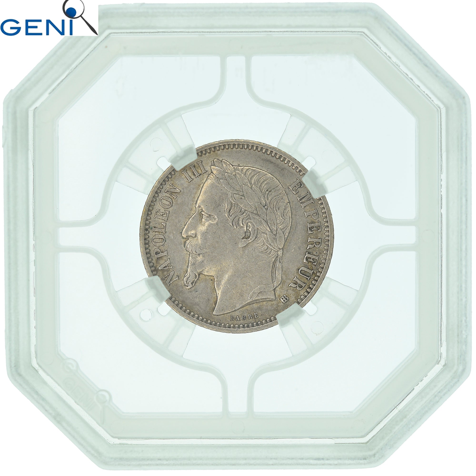 Coin, France, Napoleon III, Napoléon III, Franc, 1868, Strasbourg, GENI, XF45