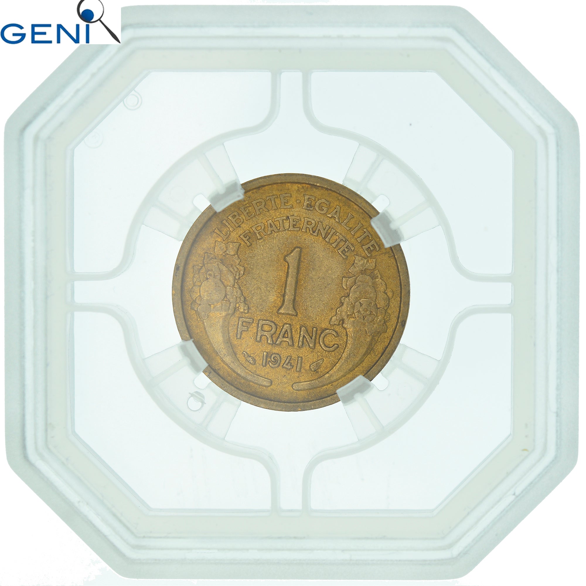 Munten, Frankrijk, Morlon, Franc, 1941, GENI, AU55, PR, Aluminum-Bronze, KM:885