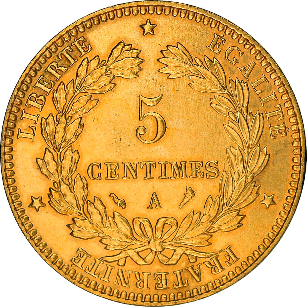 Coin, France, Cérès, 5 Centimes, 1897, Paris, AU(55-58), Bronze, KM:821.1