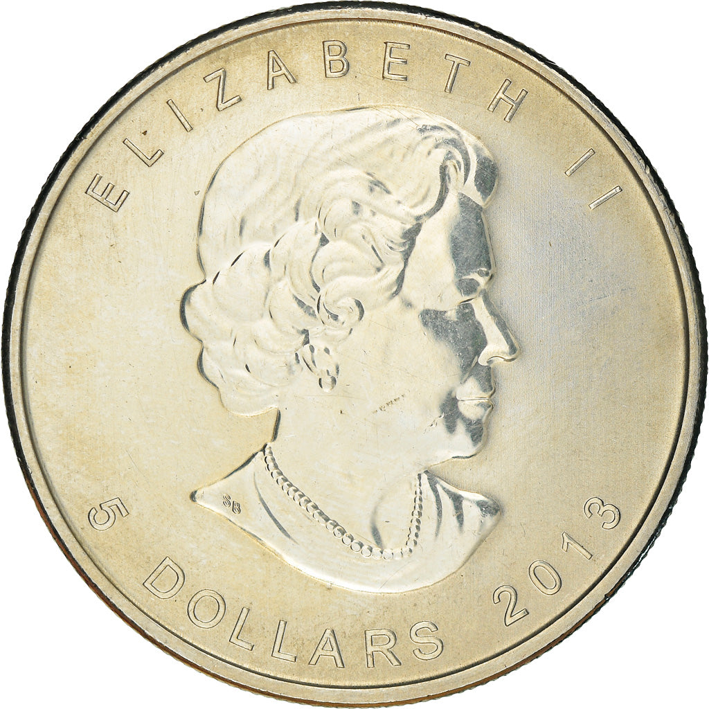 Coin, Canada, Elizabeth II, 25 ans Mapple Leaf, 5 Dollars, 2013, Royal Canadian