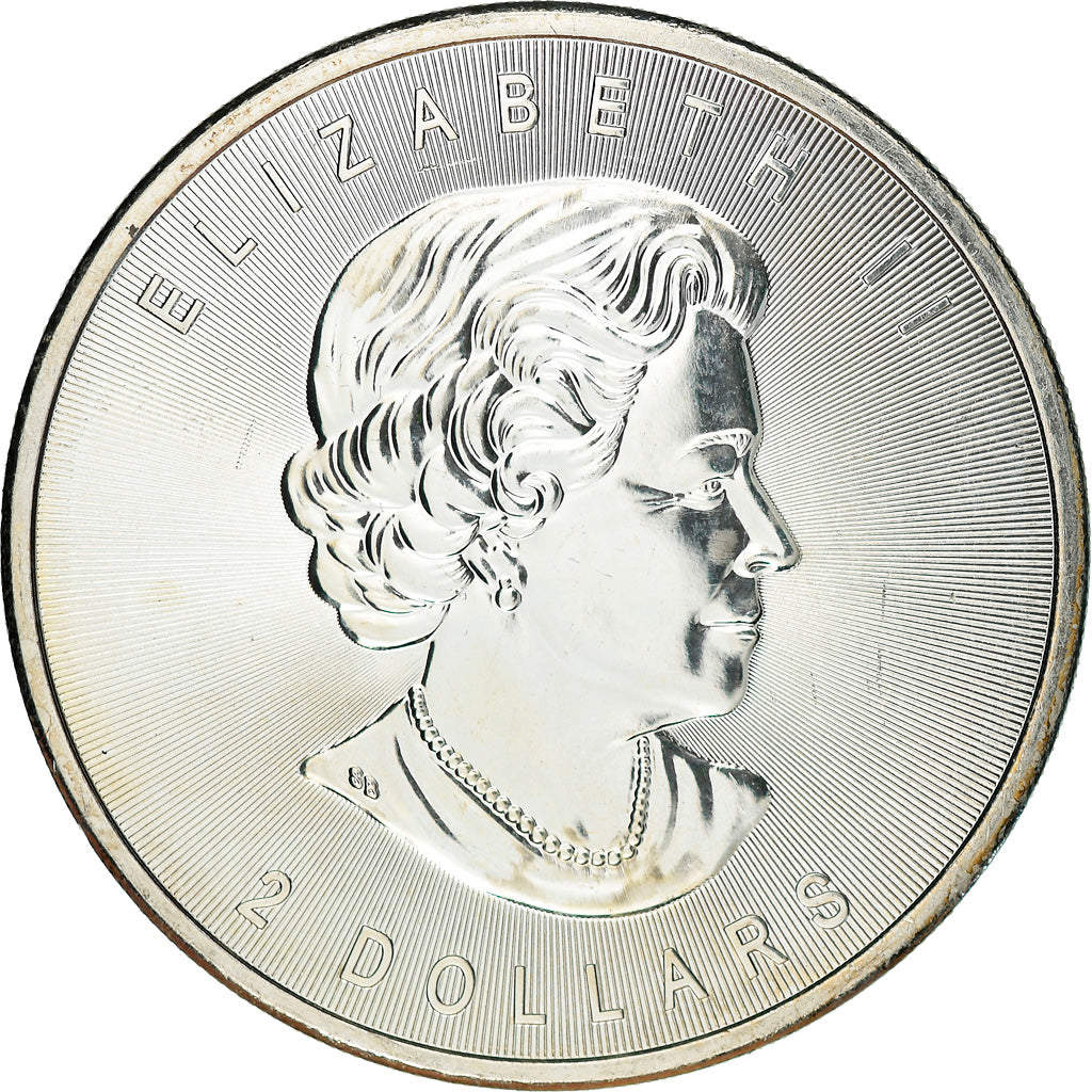 Coin, Canada, Elizabeth II, Wolf howling, 2 Dollars, 2015, Royal Canadian Mint