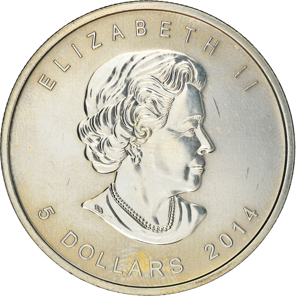 Coin, Canada, Elizabeth II, Peregrine Falcon, 5 Dollars, 2014, Royal Canadian