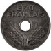 FRANCE, État français, 20 Centimes, 1944, Paris, KM #900.2, AU(55-58), Zinc, Ga.