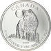 Coin, Canada, Elizabeth II, Wolf full moon, 5 Dollars, 2011, Royal Canadian