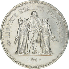 Coin, France, Hercule, 50 Francs, 1975, Paris, AU(55-58), Silver, KM:941.1